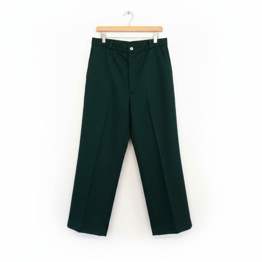 Vintage‎ 1970s Dark Green Career Pants Trousers 34" waist